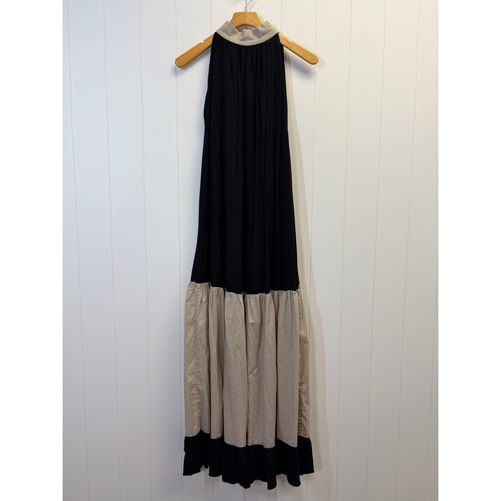 Metamorphoza Boho Maxi Dress Women Size M/L Colorblock Minimalist Summer Chic